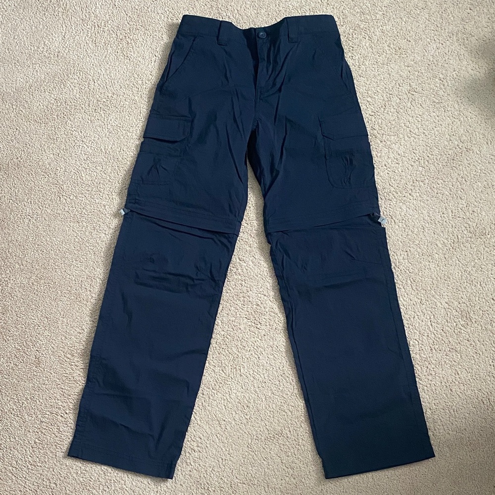 Kids Convertible Navy Cargo/Hiking Pants